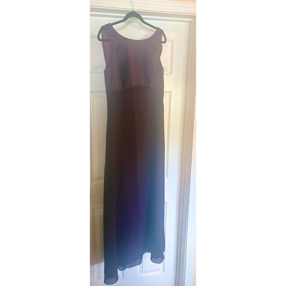 Vintage Rachel Kaye Maroon Maxi Dress Gown - Size 12 / 59 In. Length